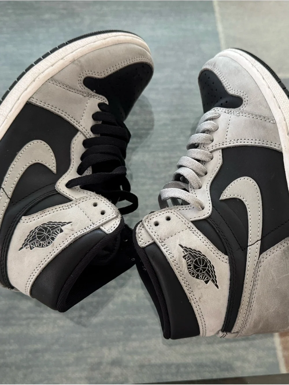 Jordan High-Top Sneakers - Black and Light Gray